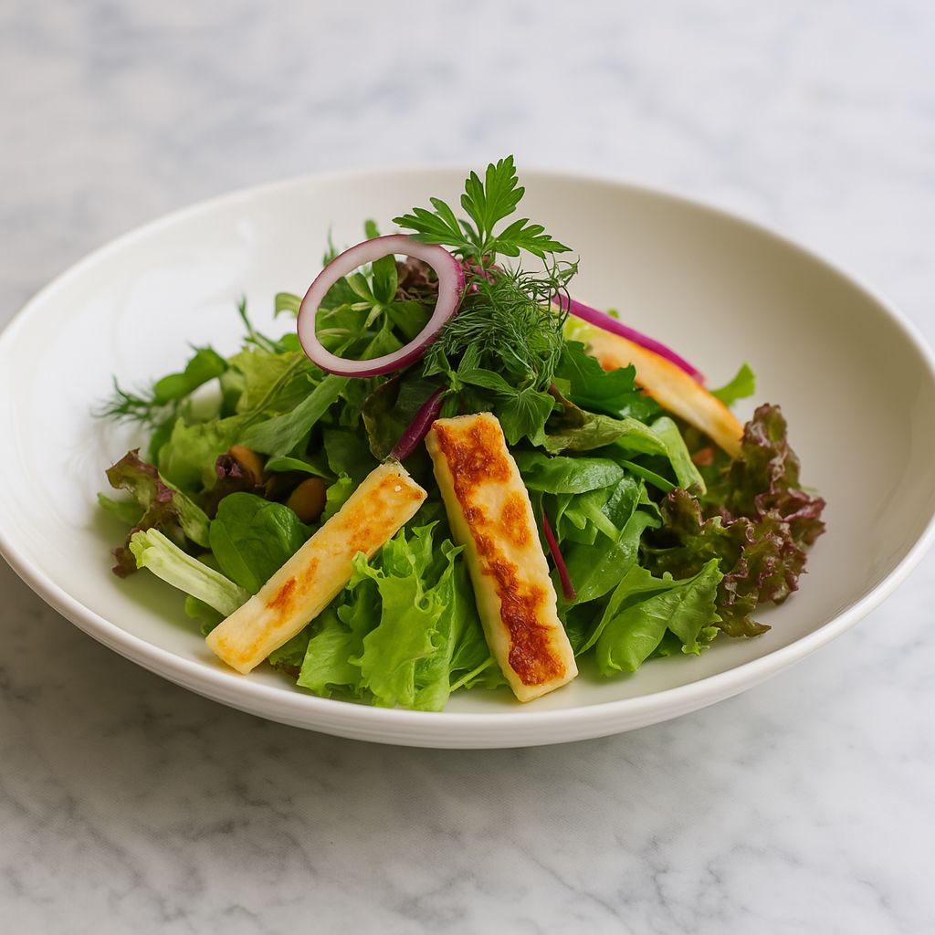 Hellim Peynirli Marul Salata